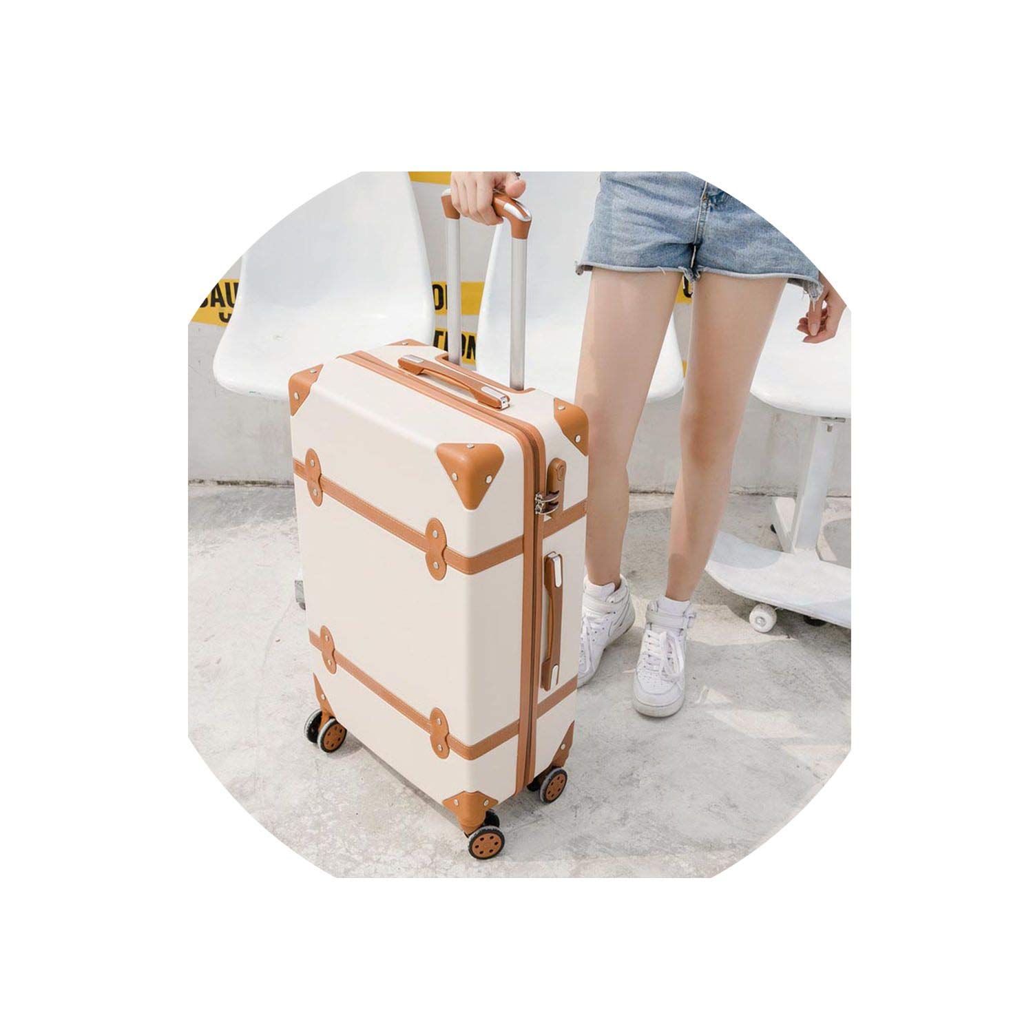 Amazon Com Seller Wu Retro Women Rolling Luggage Sets Spinner
