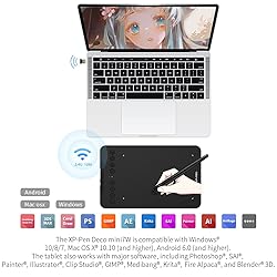 Wireless Drawing Tablet XPPen Deco mini7W Graphic