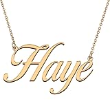 HUAN XUN Customized Custom Simple Any Name Necklace