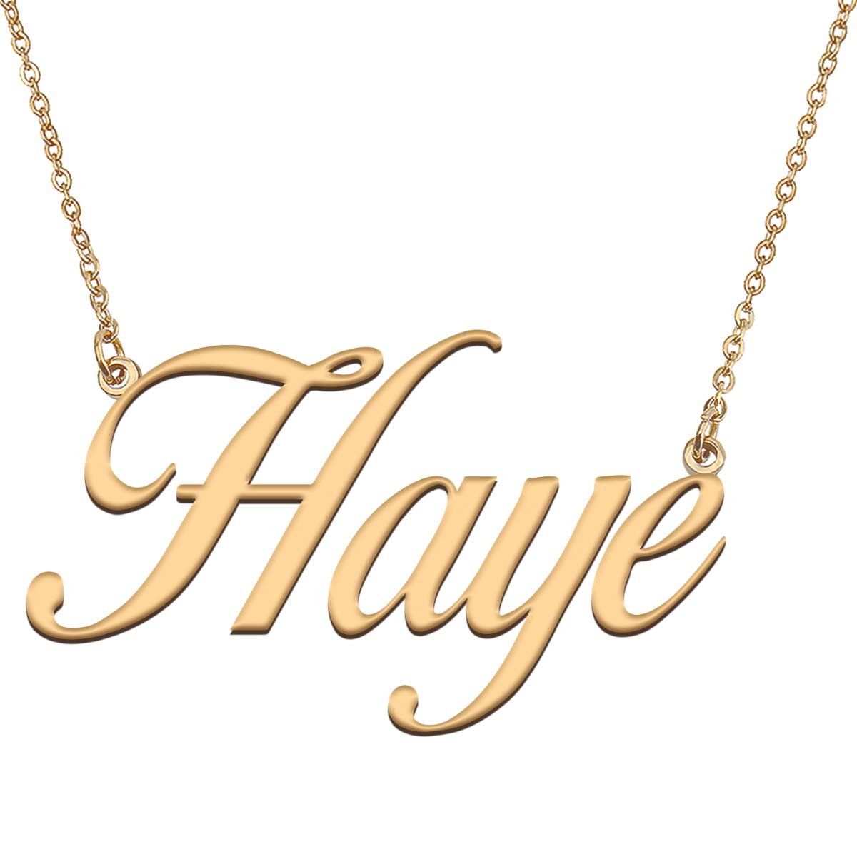 HUAN XUN Customized Custom Simple Any Name Necklace
