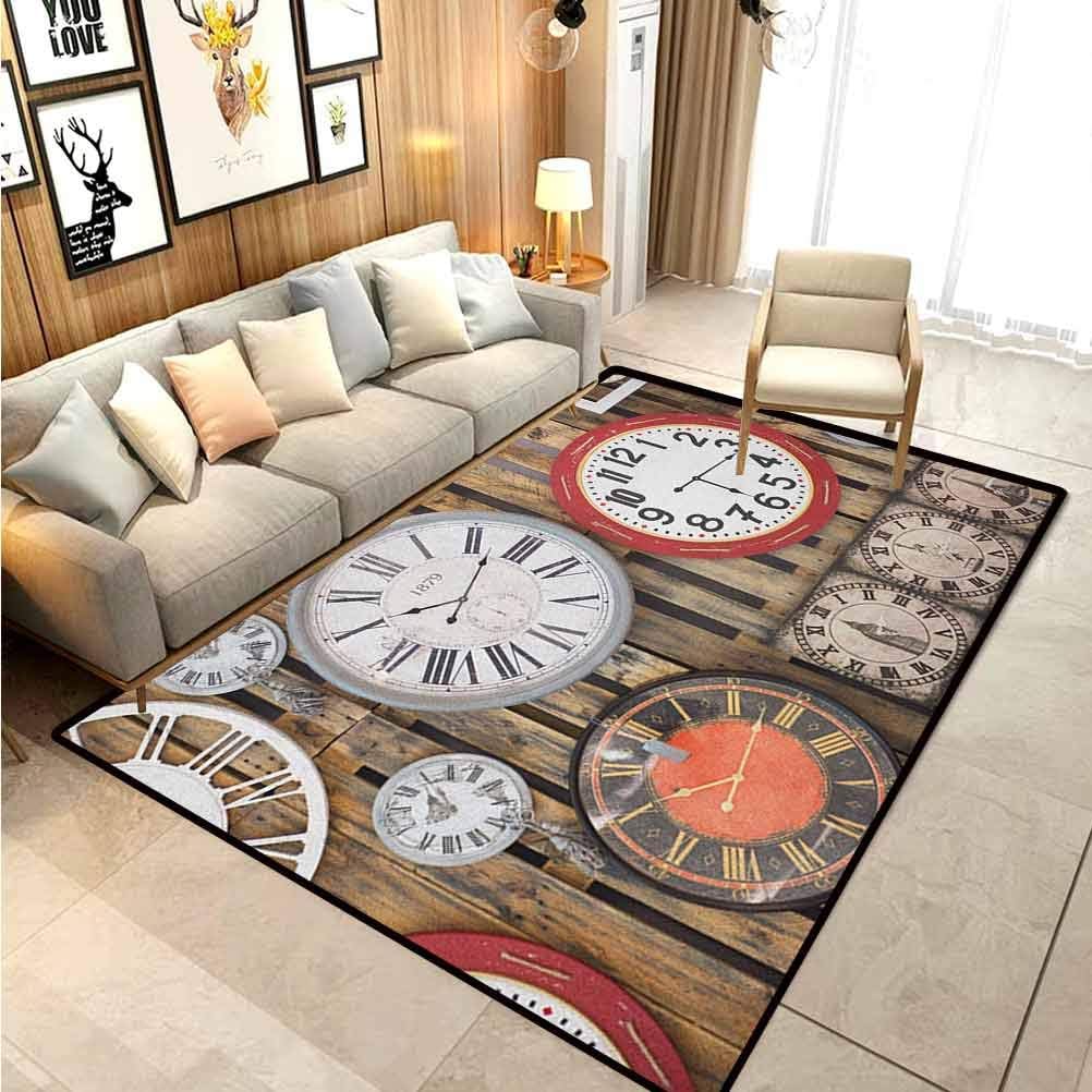 Clock Rug for Bedroom entryway Rug Antique Clocks on The