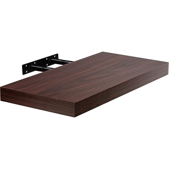 STILISTA® Wandregal Volato, Wandboard freischwebend, Längen 50cm 70cm 90cm 110cm, Bücherregal 11 Farbvarianten, Stärke 3,8cm,