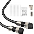 RELIAGINT Cable coaxial de 50 pies, cable coaxial RG6 para TV con funda de goma resistente a la intemperie, cable de TV ideal