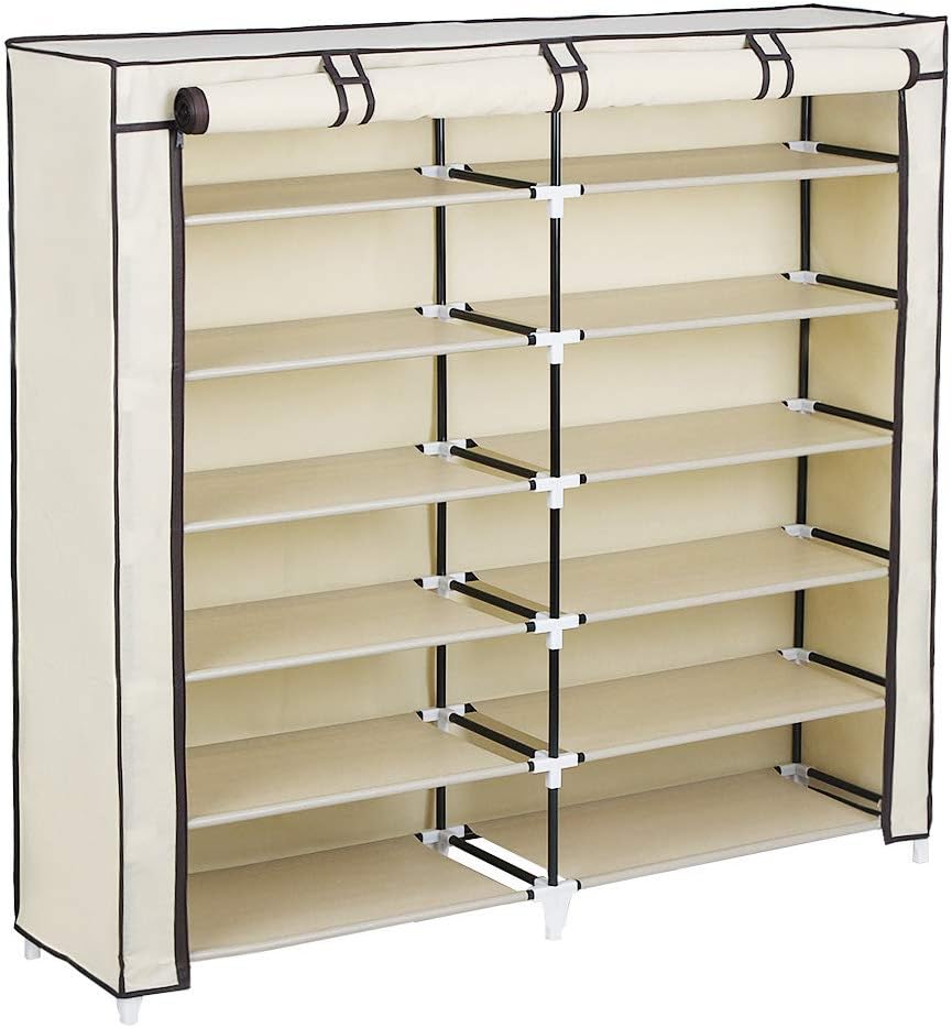 SONGMICS 7Tier Shoe Rack with Dustproof Cover, Shoe Closet