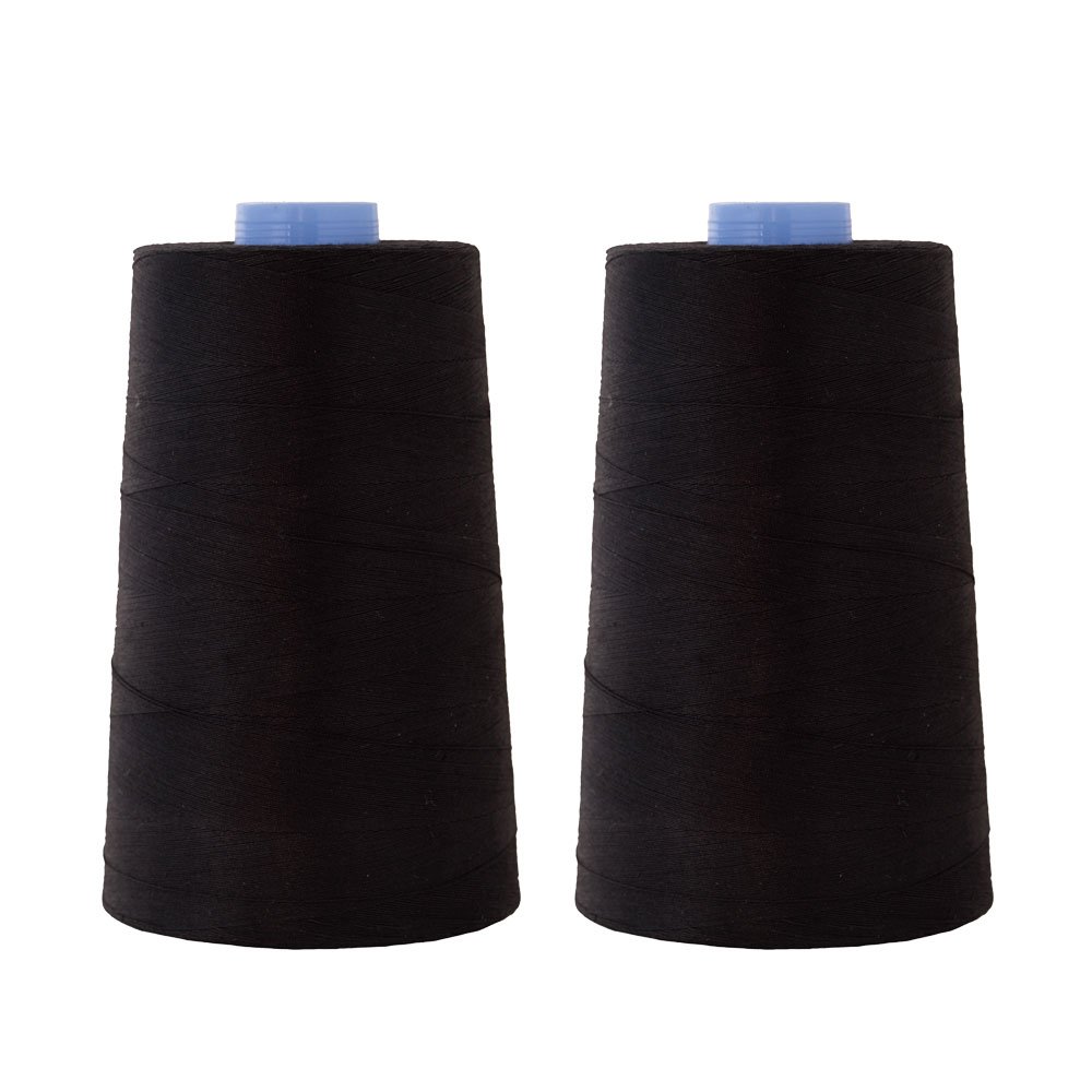 Connecting Threads Essential Cotton Thread 5000 Yard Cone Set of 2 (Black)