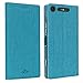 Feitenn Sony Xperia XZ1 Compact Premium Flip Leather PU Wallet Smart Case Stand Kickstand Card Holder Magnetic Closure Clear TPU Bumper Slim thin Cover Case for Sony Xperia XZ1 Compact(Blue)