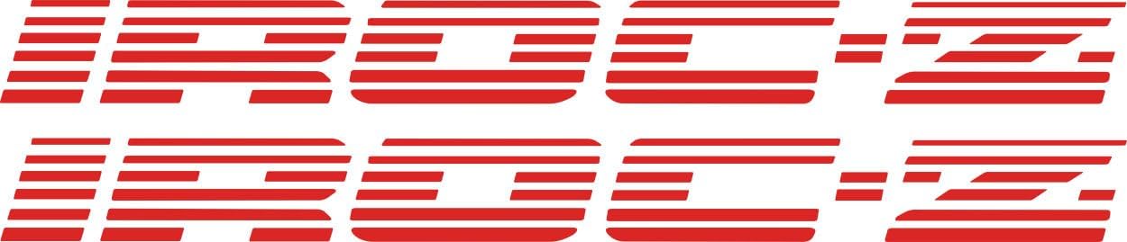 Graphicsplus123 Chevy IROC Z Z28 Camaro Door Decals 1985-90 (Red)