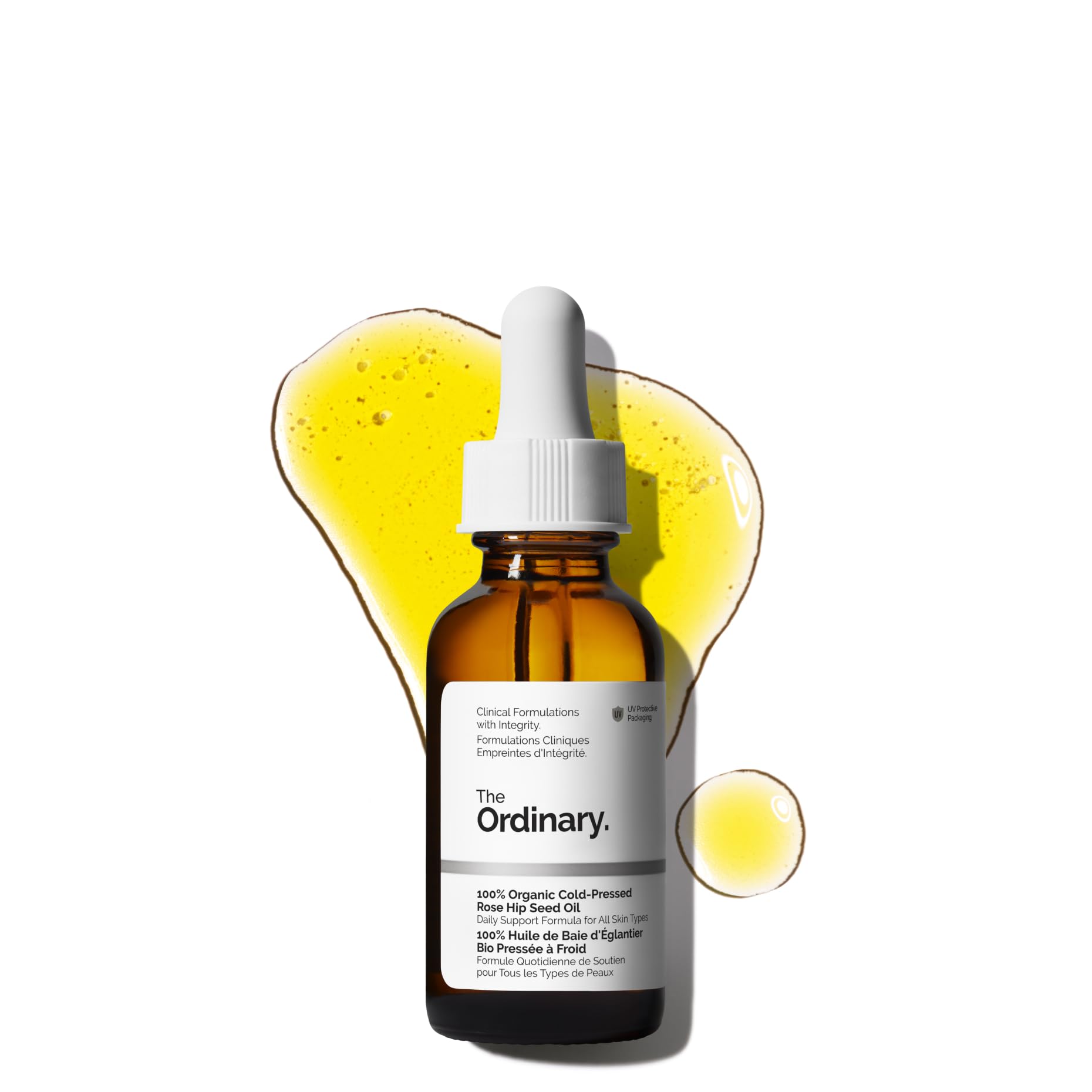 The Ordinary 100% Organic Cold-Pressed Rose Hip Seed Oil, Addresses Signs of Aging by Improving the Appearance of Uneven Skin Tone, Supporting Skin Elasticity, 30ml