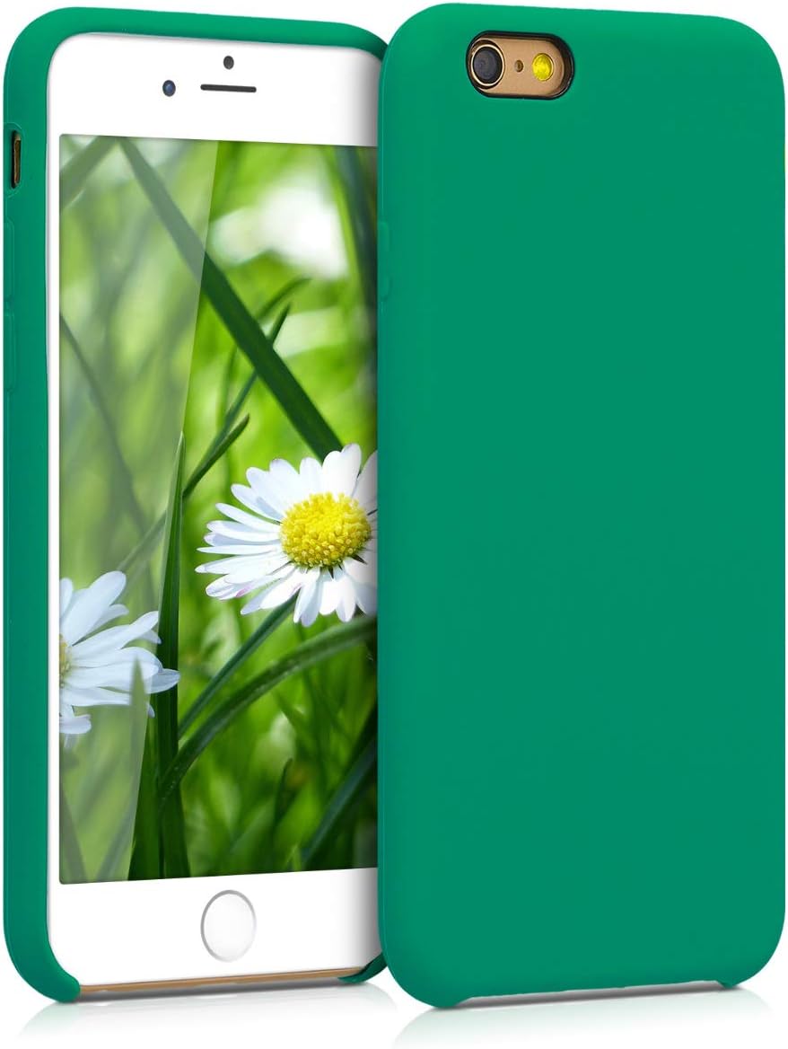 kwmobile TPU Silicone Case Compatible with Apple iPhone 6 / 6S - Soft Flexible Rubber Protective Cover - Emerald Green