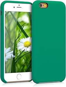 kwmobile TPU Silicone Case Compatible with Apple iPhone 6 / 6S - Soft Flexible Rubber Protective Cover - Emerald Green