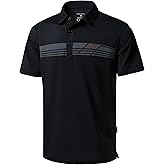 Men's Golf Shirts Dry Fit Moisture Wicking Performance Short Sleeve Collared Polo Shirts for Casual Athletic Business