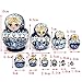 Russian Nesting Dolls 10pcs Set Blue Hand Painted