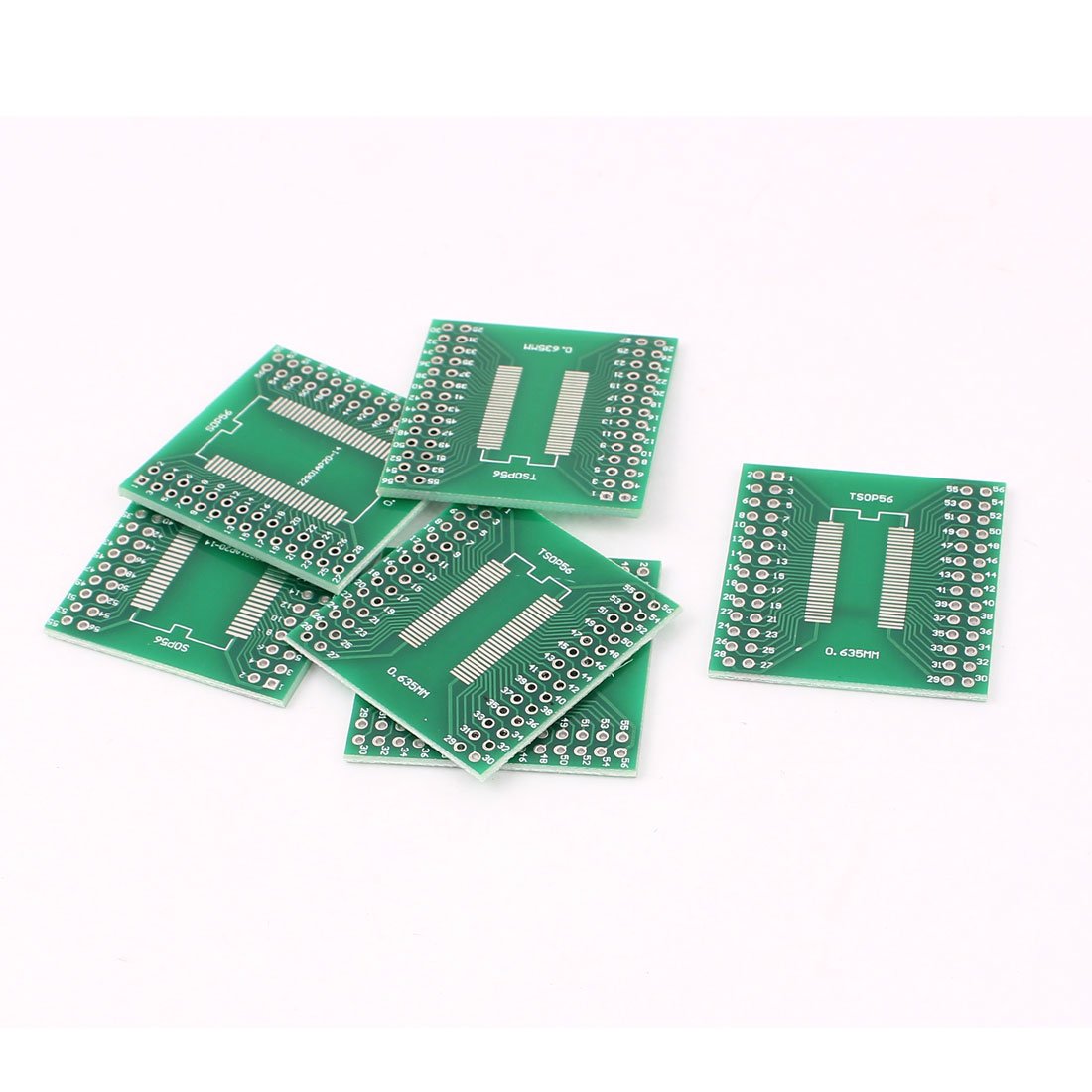 Sourcingmap 0.635mm 0.8mm SSOP56 TSSOP56 to 2.54mm DIP56 Surface Mounted Devices IC PCB Adapter 6Pcs