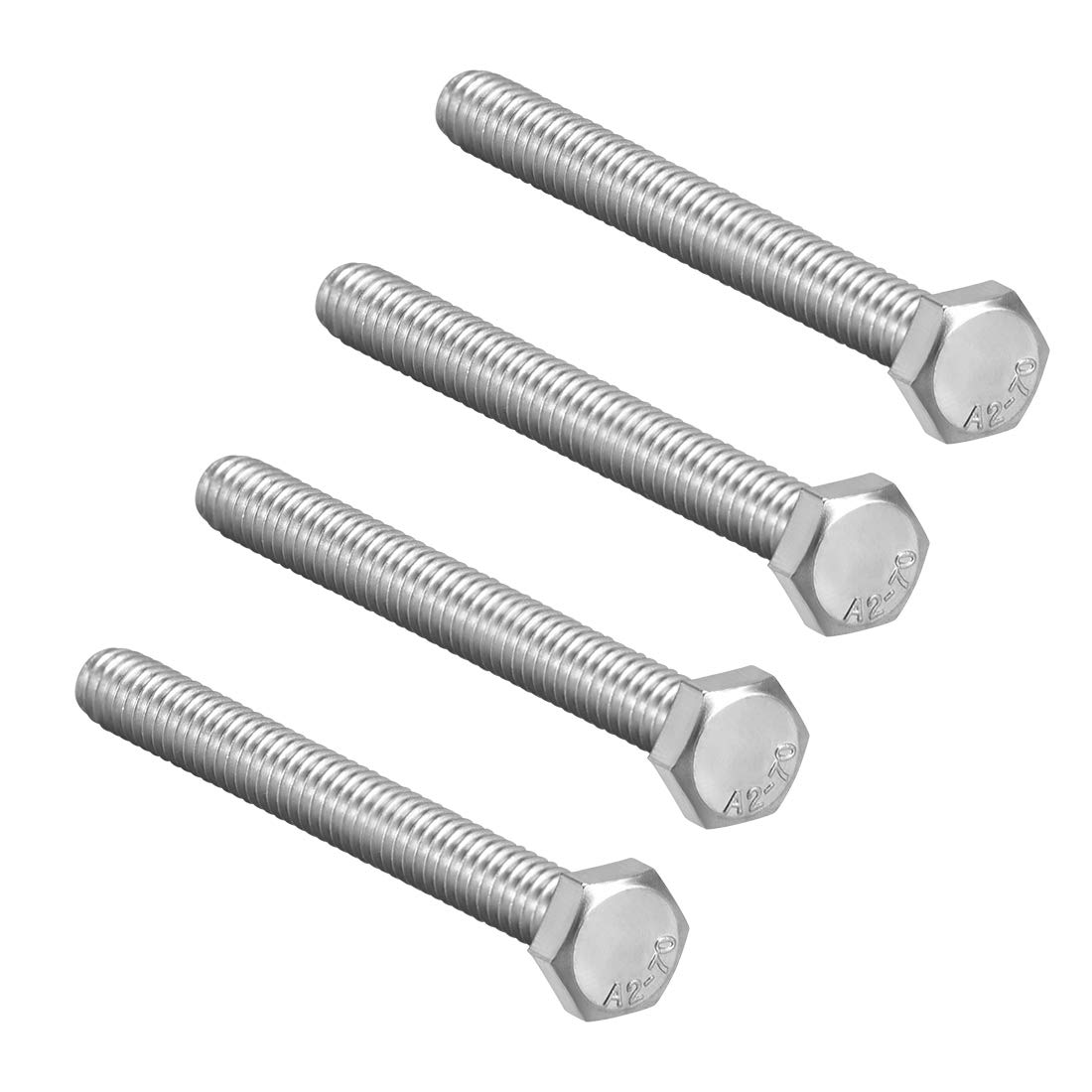 uxcell M8 Hex Bolt M81.25 x 100mm UNC Hex Head Screw Bolts A270(304