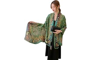 K-Elewon Silk Scarf Head scarf Fashion Scarves Long Lightweight Sunscreen Shawls for Women H02