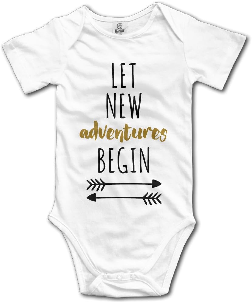 Let New Adventures Begin Unisex Boys Girls Baby Onesies Bodysuits Organic