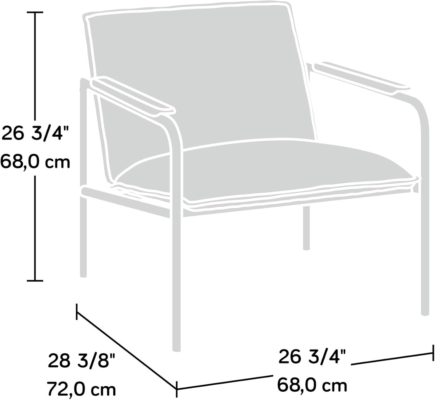 Sauder Boulevard Café Lounge Chair, Camel finish: Furniture & Decor