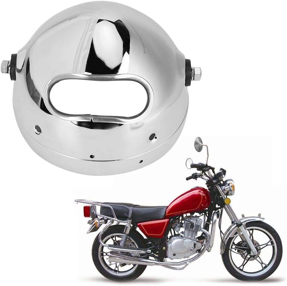 Qiilu Mounting Iron Wire,5.75in Headlight Housing Aluminum Alloy LED Headlamp Shell Cover Motorcycle Modification Accessory - Image 5