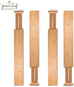 Amazon Com Bamboo Drawer Divider Set Of 4 Kitchen Drawer