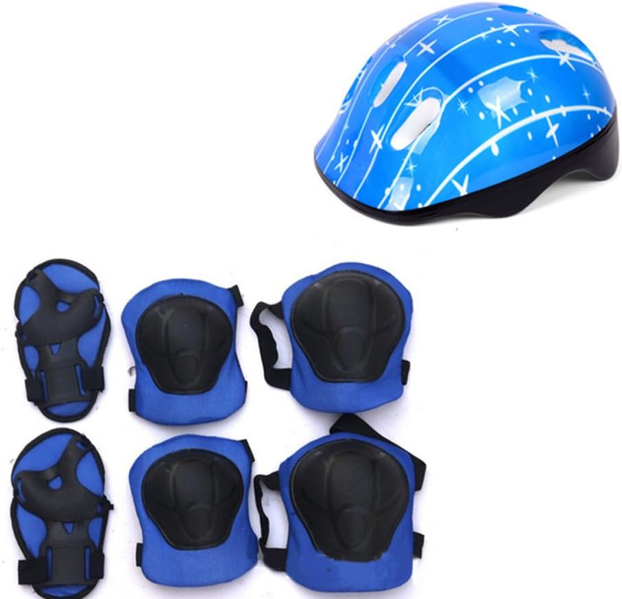 Kids Protective Gear Set, Children Skate Helmet Knee Pads Elbow Pads Wrist Guards for Skateboard Bike Cycle Roller Skating and Stunt Scooter 3-14 Years Old Boys Girls