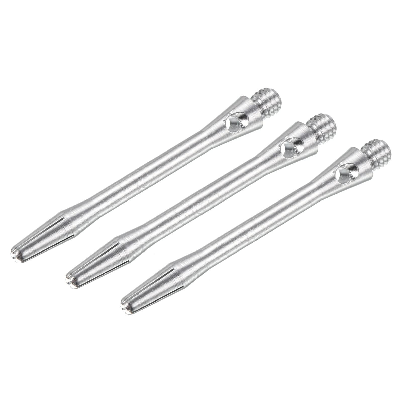 PATIKIL 45mm Aluminum Dart Shafts, Medium 2BA Thread Dart Stems Dart Accessories Throwing Fitting for Steel Tip - 3 Pack (Silver Tone)
