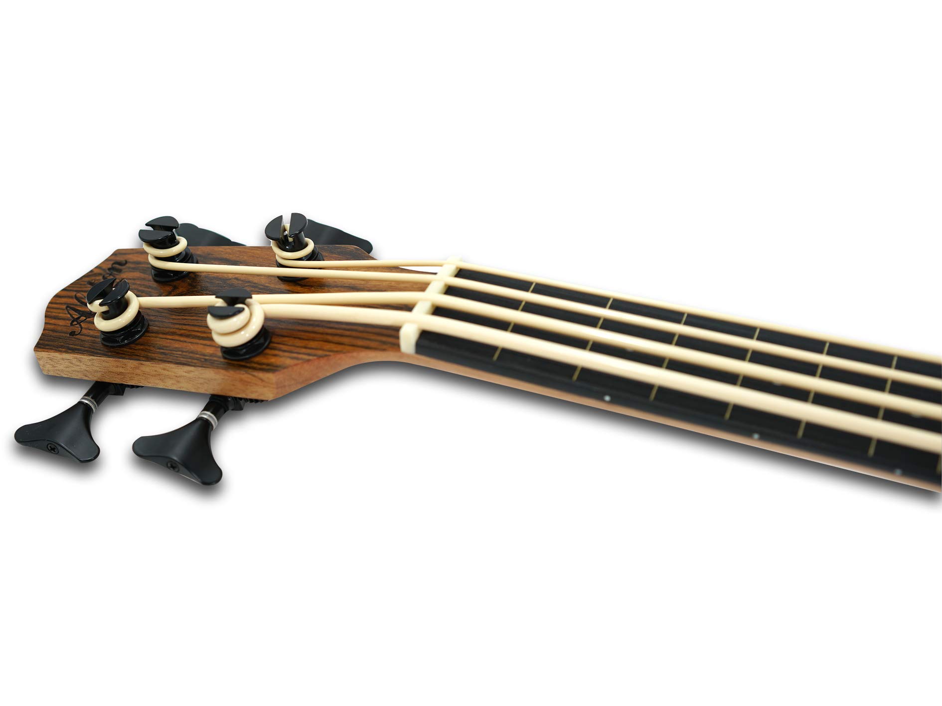 30" Fretless Electric Acoustic Ukulele Bass, satin Butterfly wood Body