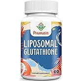 2400MG Liposomal Glutathione, with Vitamin C, Milk Thistle & Alpha-Lipoic Acid, Master Antioxidants, Pure Reduced L-Glutathione - Immune System, Cell Repair, Energy, High Absorption, 60 Softgels