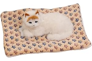 Saanerueen Cozy Calming Cat Blanket, Flannel Cushion for Pet Cozy Calming Blanket for Anxiety and Stress, Ultra Soft Pet Bed Mat (F,M)