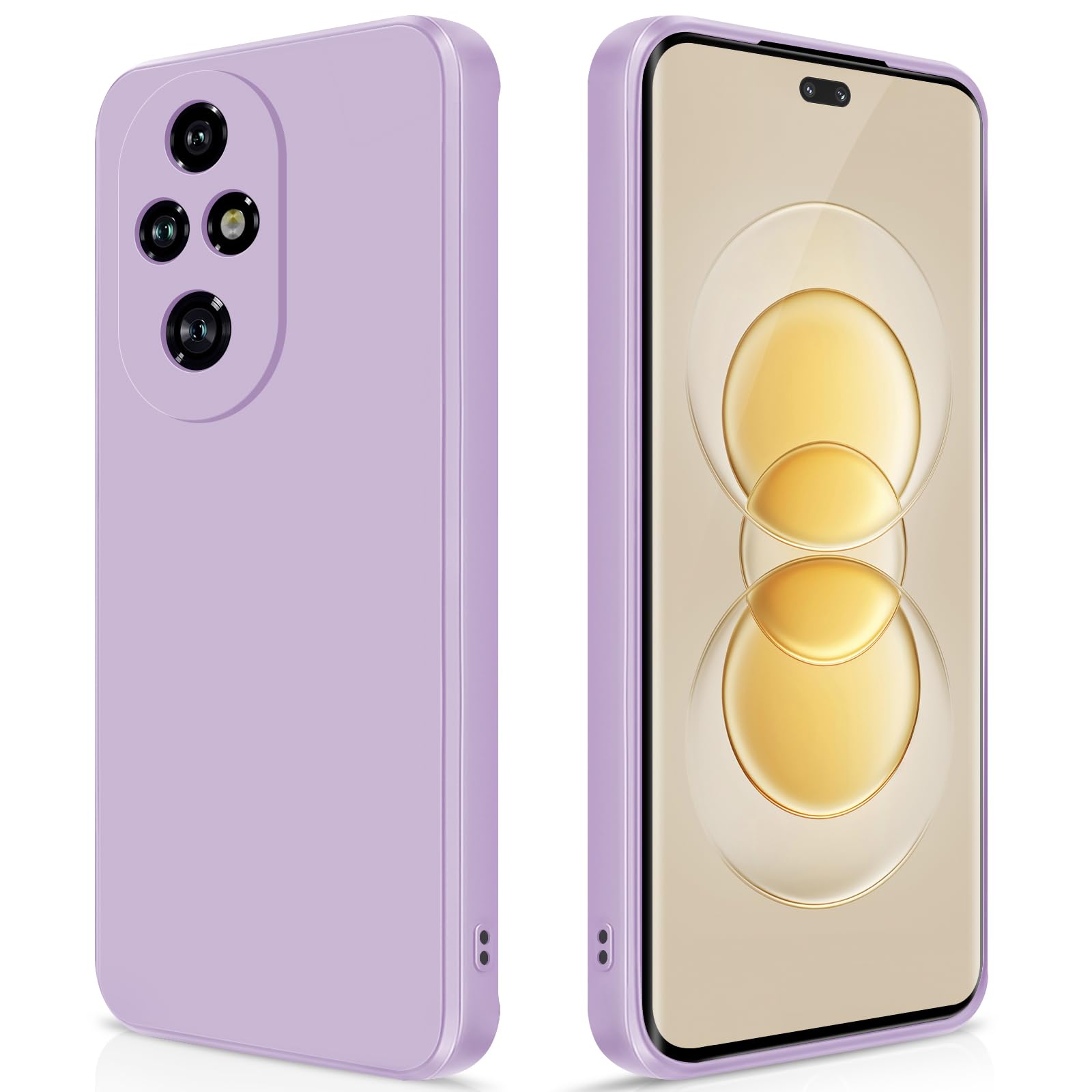 GiiYoon Case Compatible with Honor 200 Pro, Silky-Soft Touch Full-Body Protective Phone Silicone Case, Shockproof Cover with Microfiber Lining, Purple — image 1