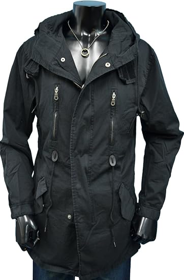 Amazon モッズコート メンズ ミリタリーコート ミリタリー系 コート 黒 ブラック カーキ アーミーコート ミリタリ コート コート ジャケット 通販