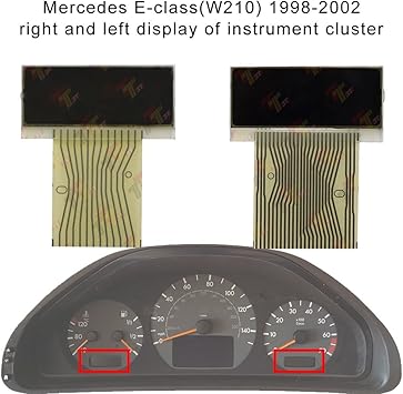 Amazon Com Allway Left Right Lcd Display Screen For Mercedes Benz E Class W210 C Class W202 Clk Class W208 Slk Class R170 Speedometer Instrument Cluster Pixel Missing Repair Automotive