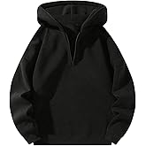 SOLY HUX Men's Quarter Zip Hoodies Zip Up Hoodie Long Sleeve Drop Shoulder Sweatshirt Casual Pullover