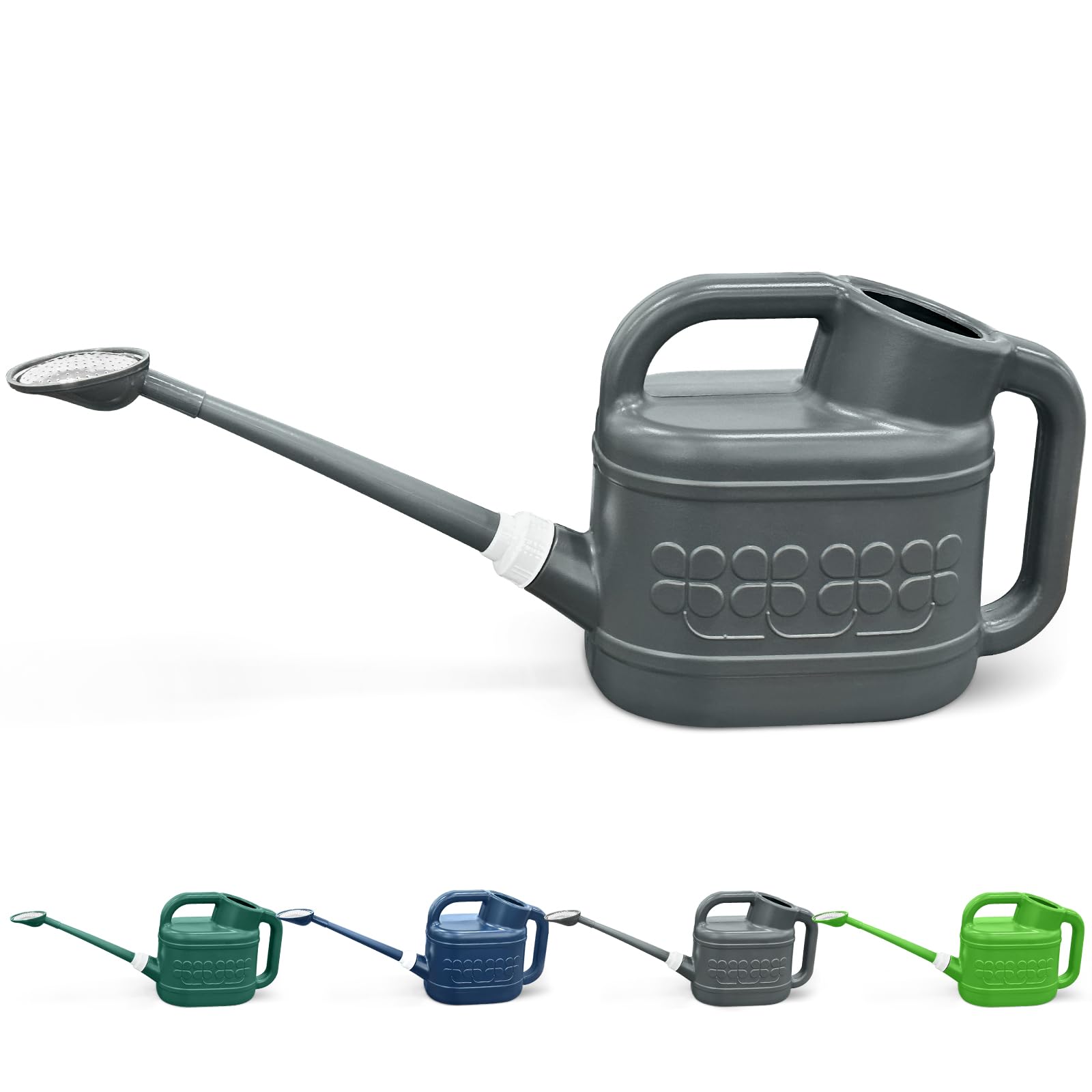 Photo 1 of 2 Gallon Watering Can for Outdoor Plants, Plant Watering Can with Removable Long Spout and Stainless Steel Sprinkler Head, Large Water Can for Garden Flowers Vegetables