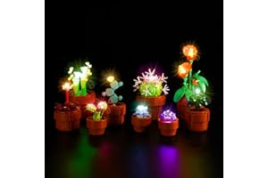 BrickBling LED Light Compatible with Lego Tiny Plants (No Model, Lights Only), Cactus Décor Lighting Kit Compatible with Lego 10329, Light Up Your Model