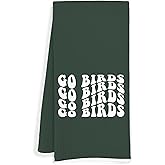 JOQUXI Green Groovy Go Birds Football Kitchen Towels, Football Lover Player Fan Gifts Decorative Hand Tea Towels for Bathroom, Sport Fan Gifts Dish Towel Dishcloth, 16x24 Inch