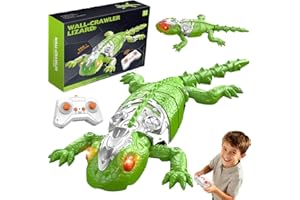 RC Wall Crawler Gecko - Rechargeable Remote Control Robot Kids Toys,Electric Remote Control Lizard Toy for Kids,Floor Ceiling