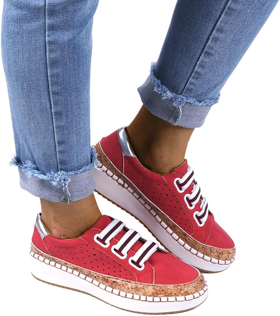 Basket Femme Plateforme Compensee Chaussure Chic Espadrille Plate