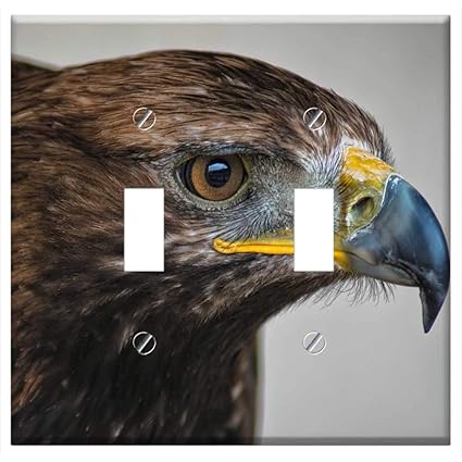 Switch Plate Double Toggle Golden Eagle Bird Of Prey