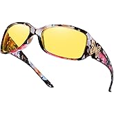 HAOLOTA Women's Polarized Sunglasses - Fashionable Wraparound Butterfly Design with UV400 Protection