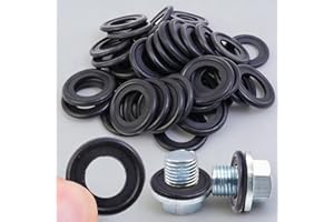 20 PCS Car Oil Drain Rubber Flat Washer for M14 Screw Wear-Resistant Leak-Proof Sealing O-Ring Gasket Automotive Maintainance