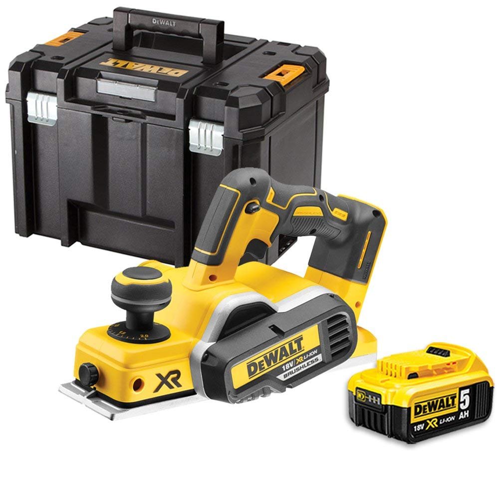 DeWalt DCP580N 18V XR Brushless Cordless Planer with 1 x 5Ah Battery