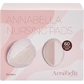 Annabella Reusable Nursing Pads 60-Pack - Organic Bamboo, Washable | Organic bamboo stays ultra-soft against sensitive skin - leakproof, washable, 60-pack value