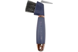 Waldhausen Gel Hoof Pick with Brush, Black/Rose Gold