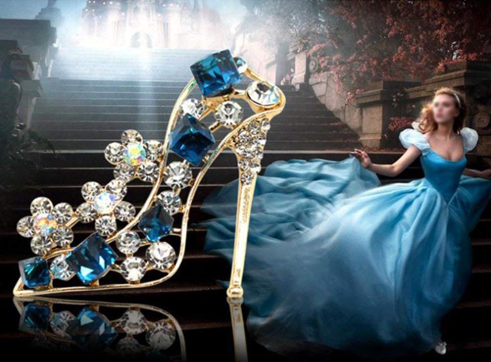 MECHANGE Brooches for Women with Crystal, 3D Hollow Jewelry Rhinestone Brooch Pins, Vintage Brooch Gifts for Wedding/Daily/Birthday