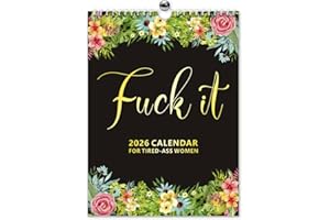 GENERIC Fu-ck It 2026 Calendar for Tired-Ass Women, 2026 Fu-ck It Wall Calendar for Tired Women, Humor Hanging Month Calendar,Hanging Calendar for Home Office,Funny Swear Word Monthly Calendar Gag Gift Woman (C)