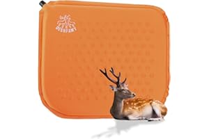 DEERFAMY Inflatable Cushion Camping Memory Foam Seat Large Chair Pad with Package 17"*15"*1.3" Water & Moisture Resistant for Wheelchair Car Travel Airplane Stadium Office Nonslip Sitting