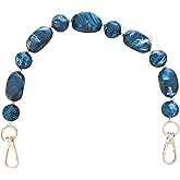 Mokburrim Short Purse Chain 13.2 inch Bead Purse Strap Decorative Acrylic Purse Chain Extender for Handbag Underarm Bag(Dark Blue)