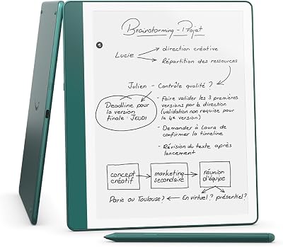 Kindle Scribe (64 Go) | Écran repensé avec bordures uniformes | Écriture dans les livres et documents |Stylet premium inclus | Vert métallisé