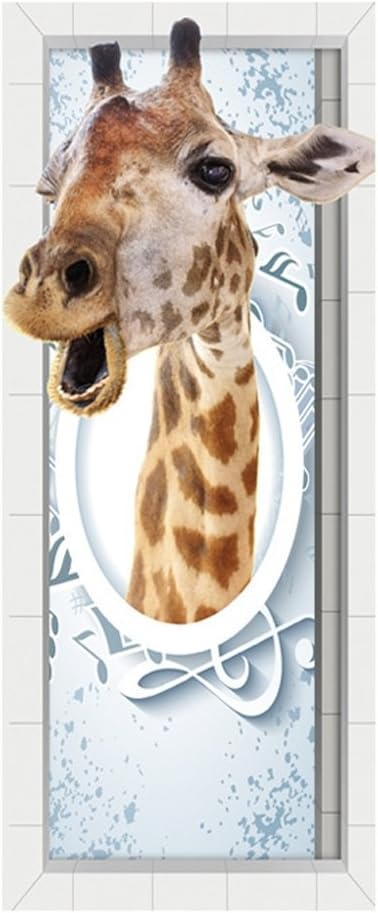 Tierische Kuh 3D Türbild Selbstklebend - 80x200 Cm Türtapete Wasserdicht Für Wohnzimmer, Schlafzimmer & Bad