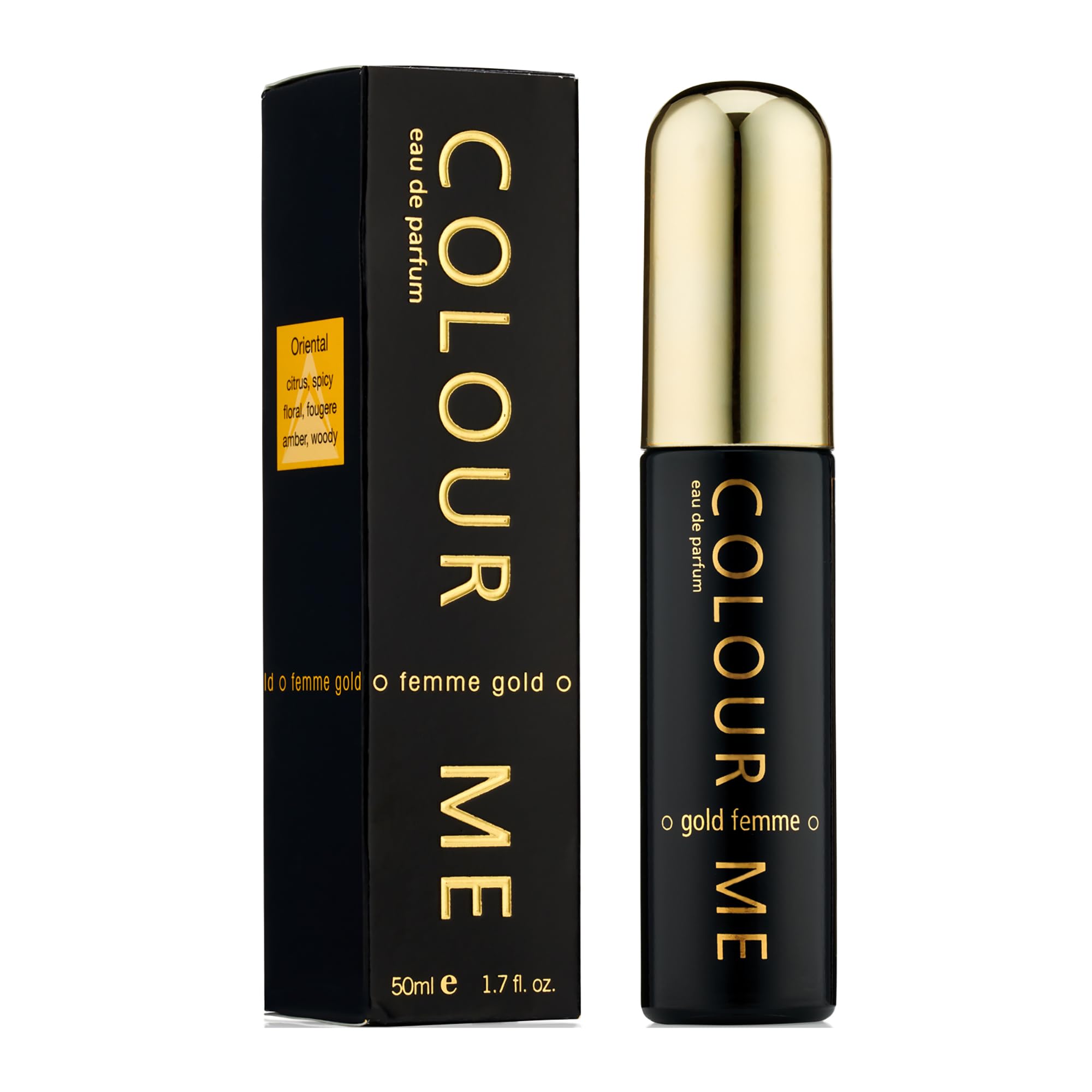 COLOUR ME Gold Femme Perfume for Women. 50ml Eau de Parfums. Luxury Fragrance - Ladies Perfume, Long Lasting Womens Perfumes by Milton-Lloyd